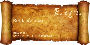 Rott Áron névjegykártya